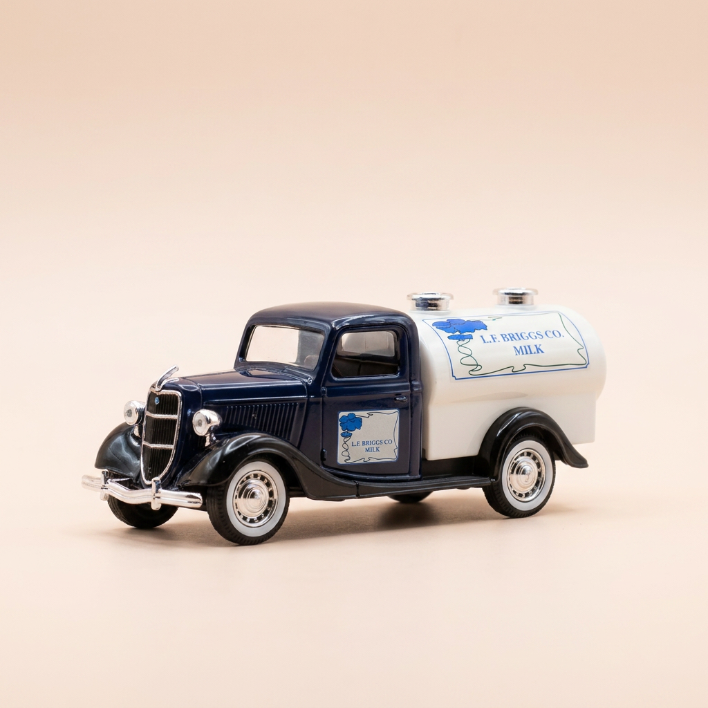 Ford V8 mleczarski niebieski z białą cysterną z 1936 roku - Solido nr 4440