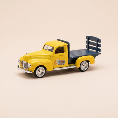 Voiture miniature - Dodge plateau jaune et bleu - Solido référence 4430