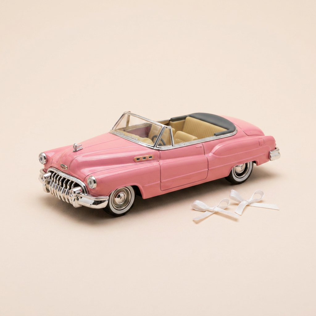 Buick Super cabriolet rose de 1950 - Solido référence 4511 (voiture américaine)