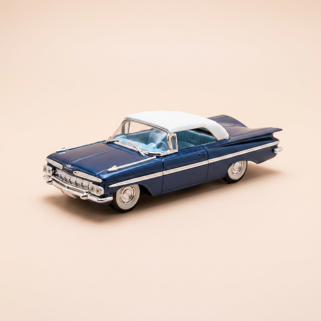 Chevrolet Impala blu con tetto bianco del 1959 - Eligor