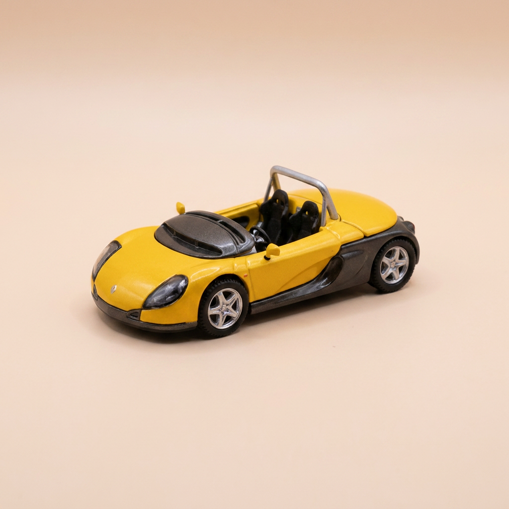 Renault Spider jaune - NOREV - pudełko kwadratowe