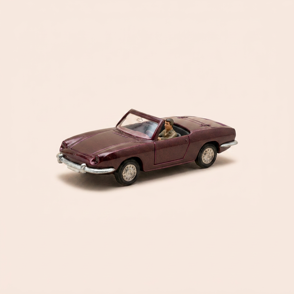 Voiture miniature - Seat 850 Spyder bordeaux/violet foncé? - PILEN