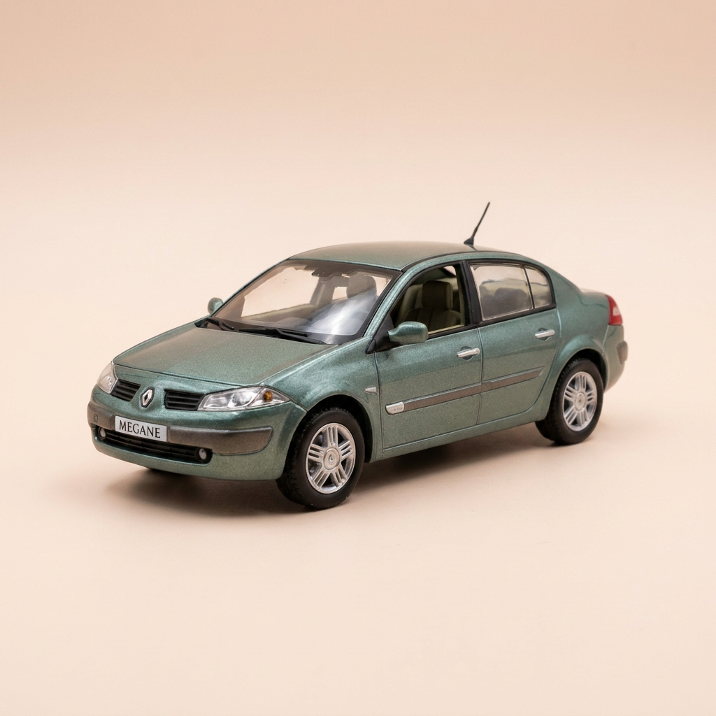 Renault Mégane berlina 4 porte colore verde (verde rame) del 2003 - NOREV - scatola rettangolare (scatola N°4)