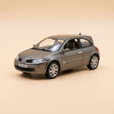 Voiture miniature - Renault Mégane coupé grise (gris acier) de 2006 - NOREV - coffret boite rectangle (boite N°7)