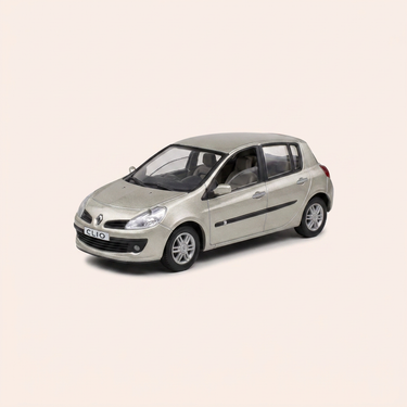Voiture miniature - Renault Clio marron claire? de 2005 - SOLIDO - coffret boite rectangle (boite N°20)