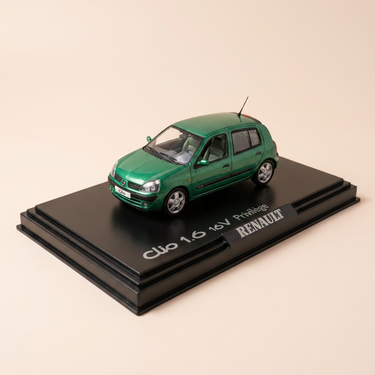 Voiture miniature - Renault Clio 1.6 16V Privilège verte - NOREV - coffret boite rectangle (boite N°22)