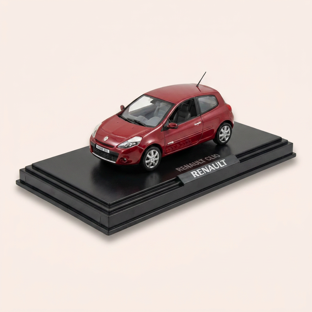 Renault Clio rouge foncé (rouge Dyna) - NOREV - coffret boite rectangle (boite N°23)