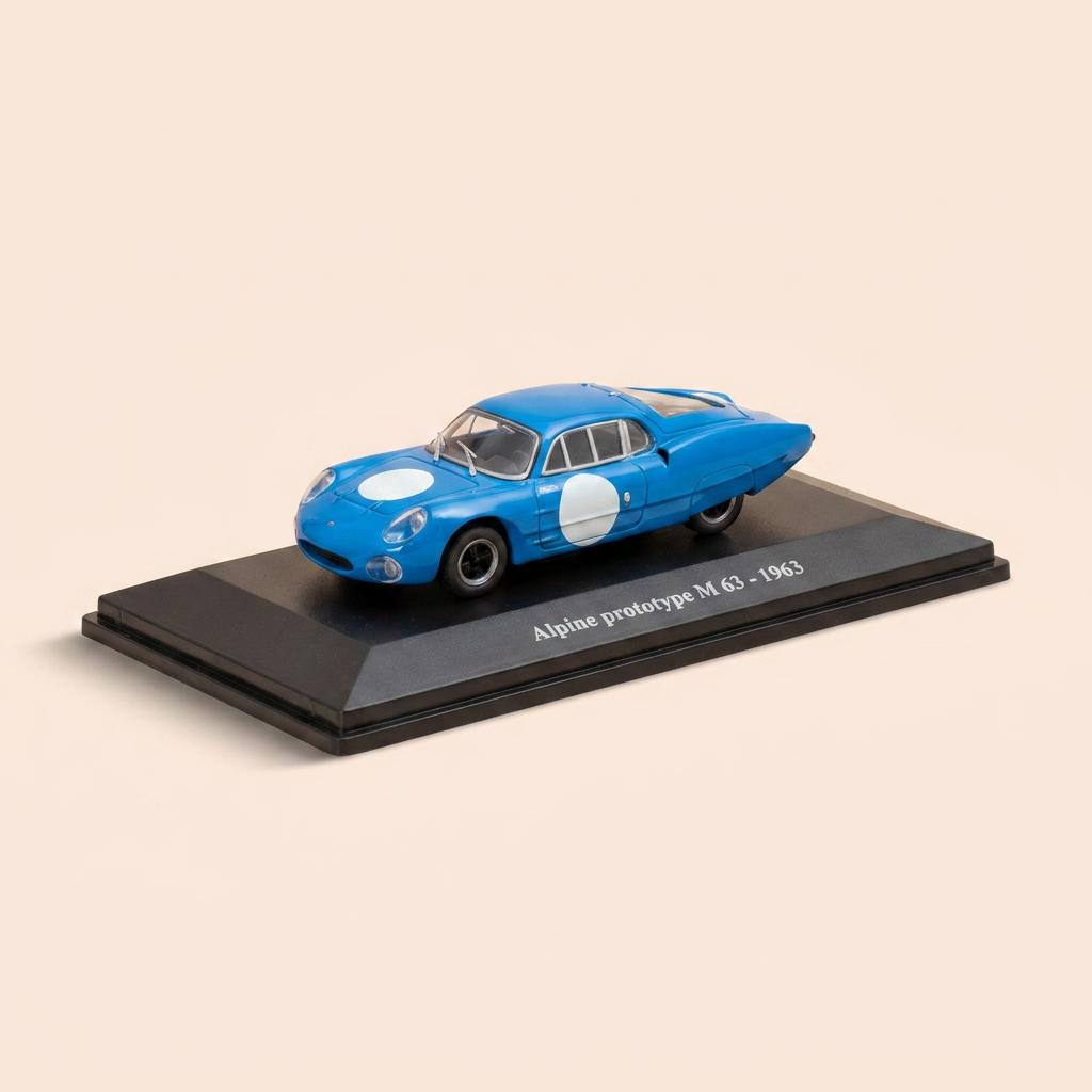 Renault Alpine Prototype M63 blu con cerchi bianchi del 1963 (in blister)
