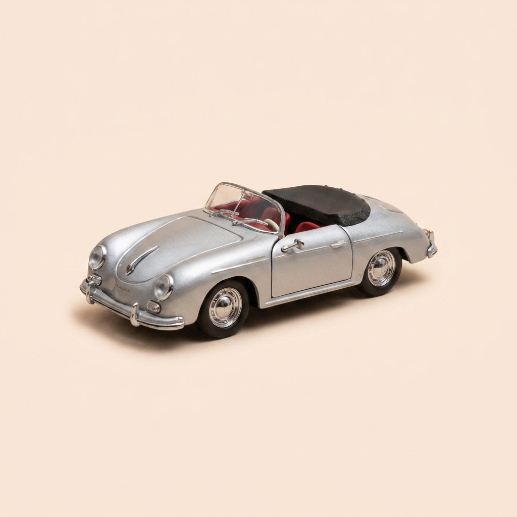 Voiture miniature - Porche 356 A Speedster grise - collection Detailcars