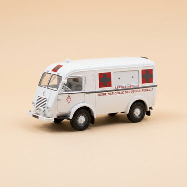 Voiture miniature - Renault fourgon 206 E1 ambulance blanche des usines Renault