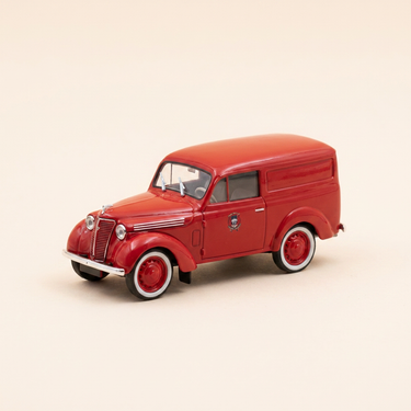 Voiture miniature - Renault Juvaquatre fourgonnette rouge sapeurs-pompiers de Paris