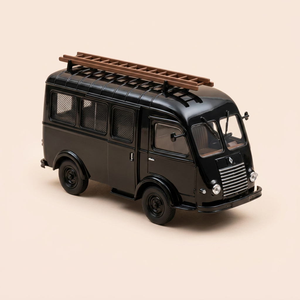 Voiture miniature - Renault Goélette noire de Police