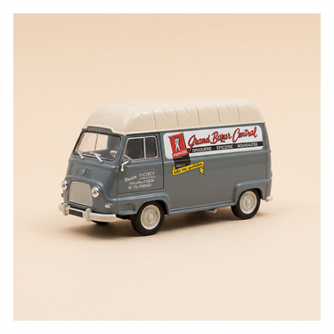 Voiture miniature - Renault estafette grise et toit beige commerce ambulant (grand bazar central)