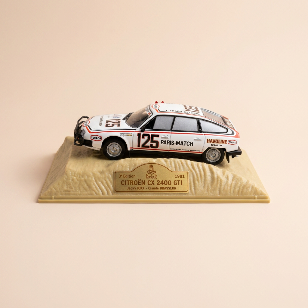 Citroën CX 2400 GTI wit nummer 125 (Paris-Dakar 1981)