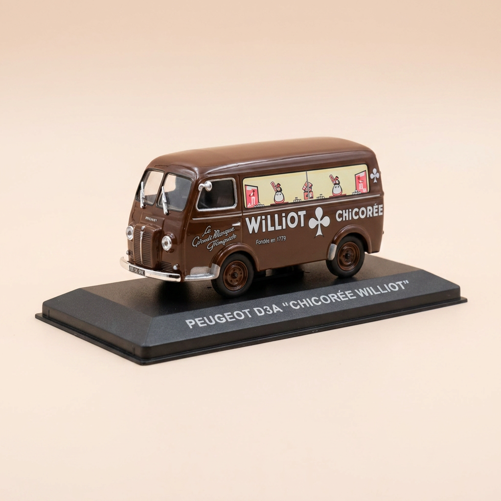 Peugeot D3A bruin - Reclame voor WILLIOT cichorei
