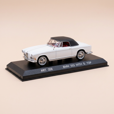 Voiture miniature - BMW 503 blanche avec S. Top - collection DetailCars référence 256