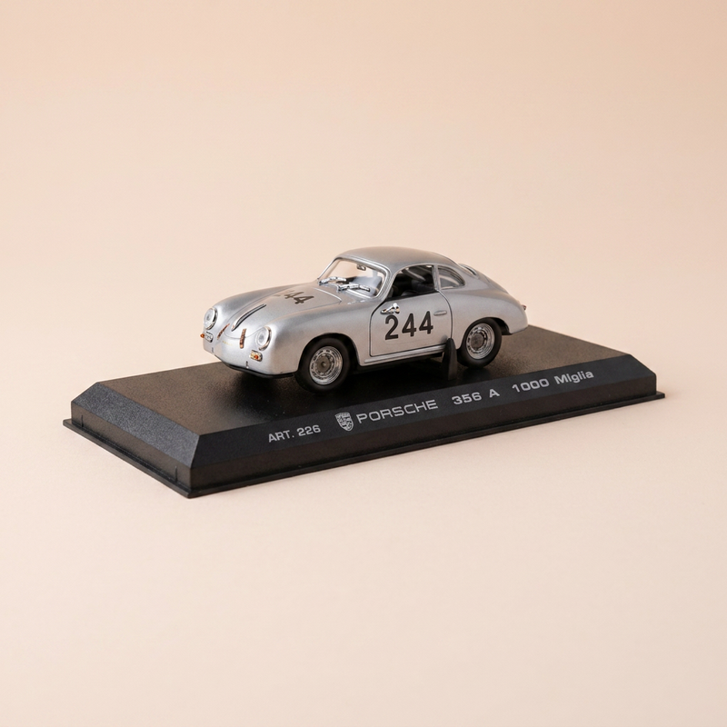 Porsche 356 A cinza 1000 Miglia número 244 - coleção DetailCars referência 226