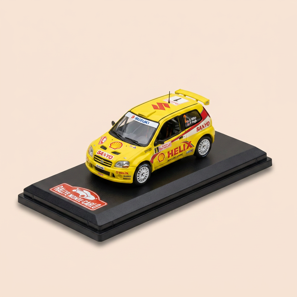 Suzuki Ignis JWRC giel Nummer 32 - Rallye vu Monte-Carlo 2005