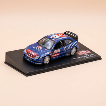 Voiture miniature - Citroën Xsara WRC bleue numéro 1 - rallye de Monté-Carlo de 2006