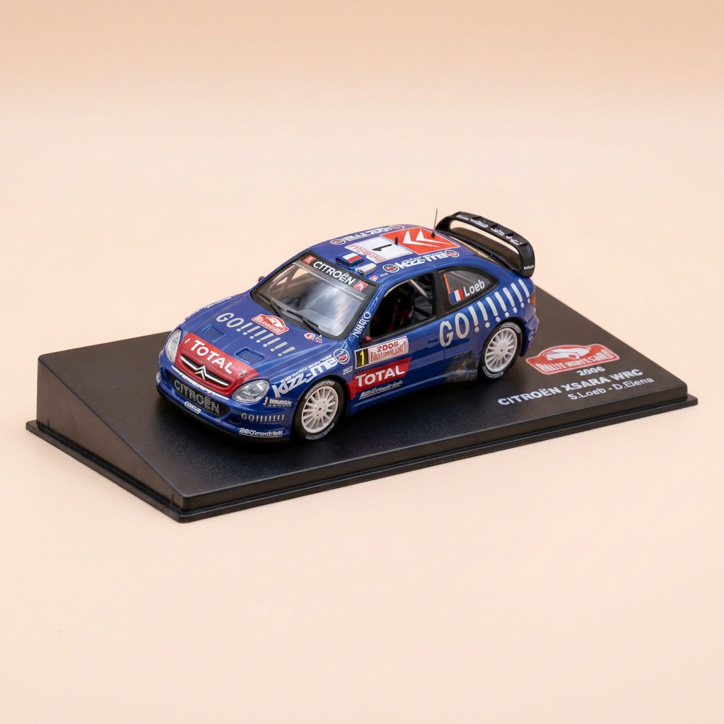 Citroën Xsara WRC blauwe nummer 1 - rally van Monte-Carlo 2006