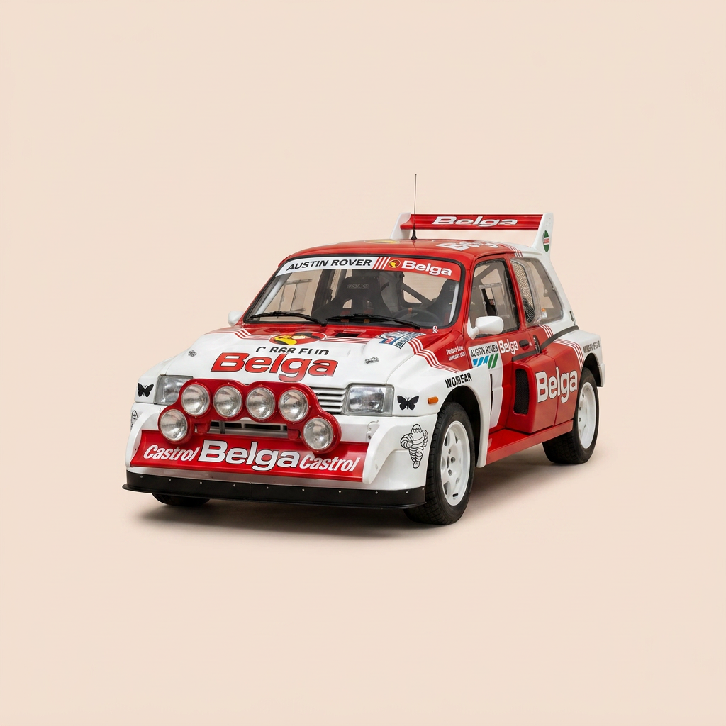 MG METRO 6R4 rouge et blanche numéro 19 - RAC 1986 (rallye de Grande-Bretagne) - IXO