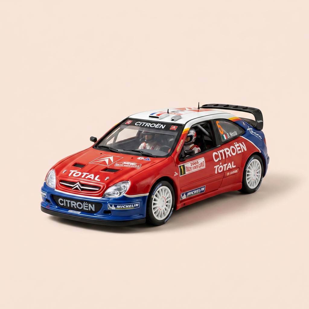 Citroën Xsara WRC rood, wit en blauw nummer 1 - Rallye Monte-Carlo 2005