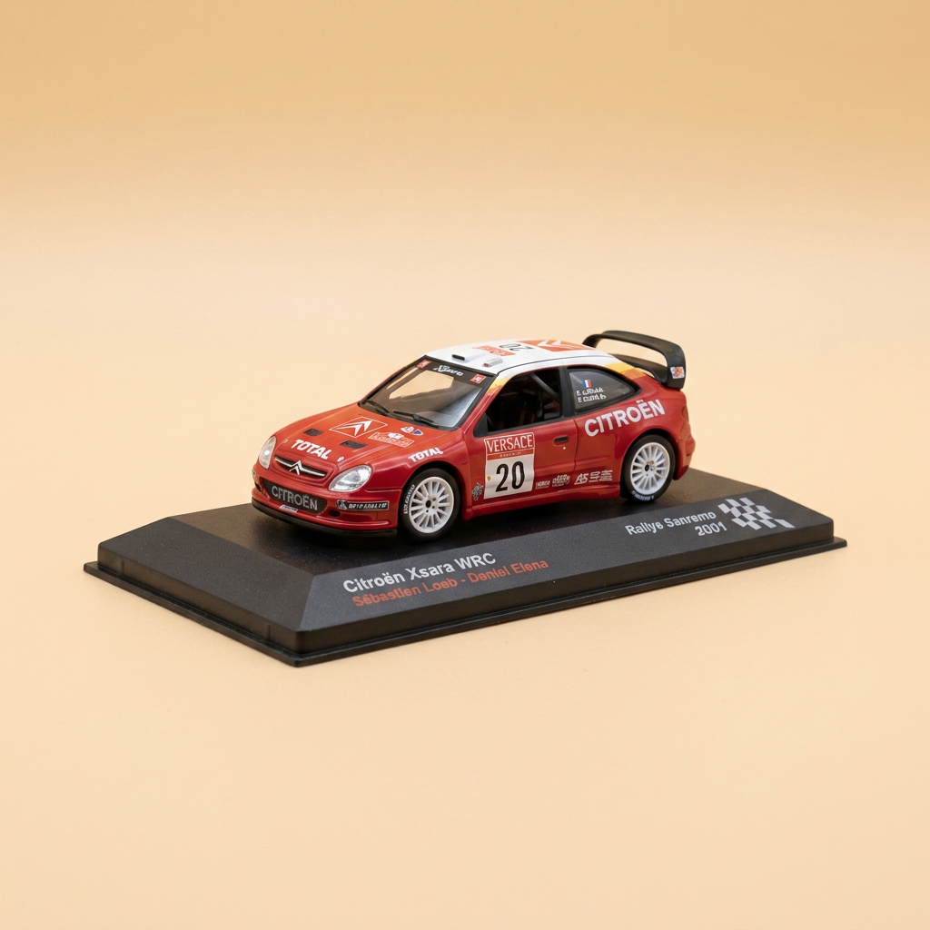 Citroën Xsara WRC rood en wit nummer 20 - Rally van San-Rémo 2001