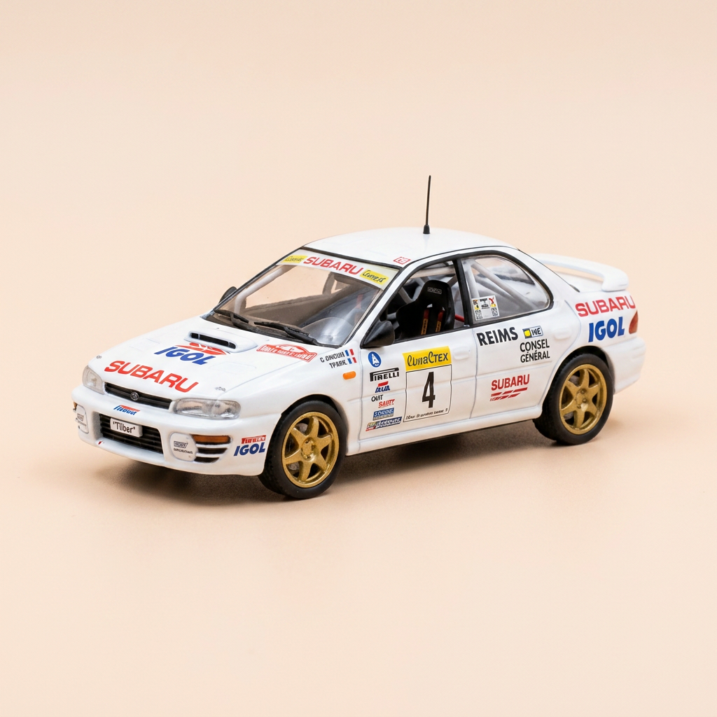 Subaru Impreza 555 biała numer 4 - rajd Monte-Carlo 1996
