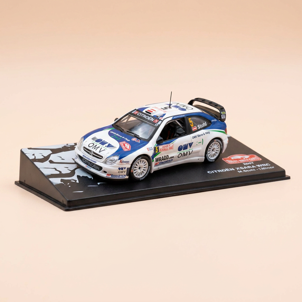 Citroën Xsara WRC wit en blauw nummer 5 - rally van Monte-Carlo 2007