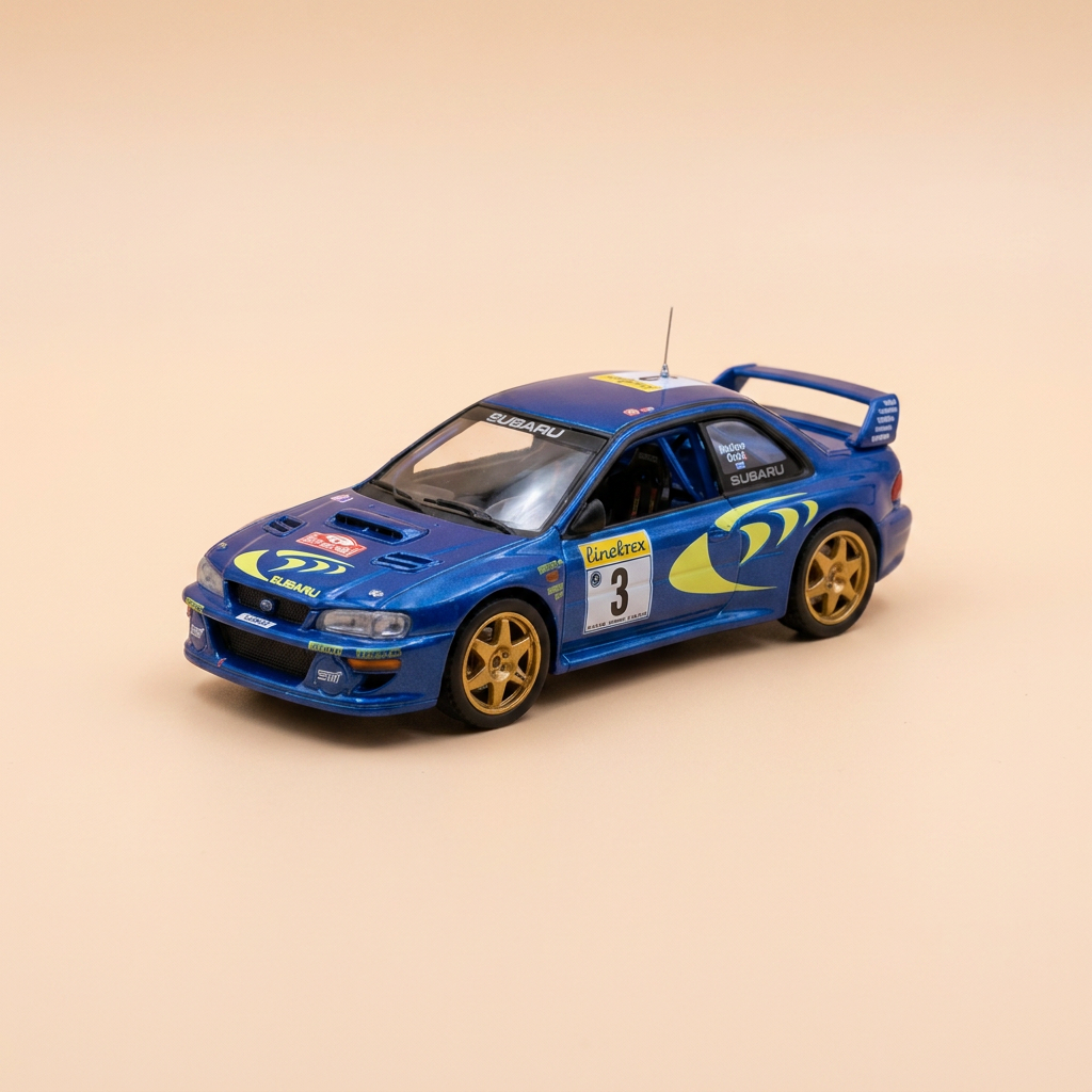 Subaru Impreza WRC niebieska numer 3 - Rajd Monte-Carlo 1998
