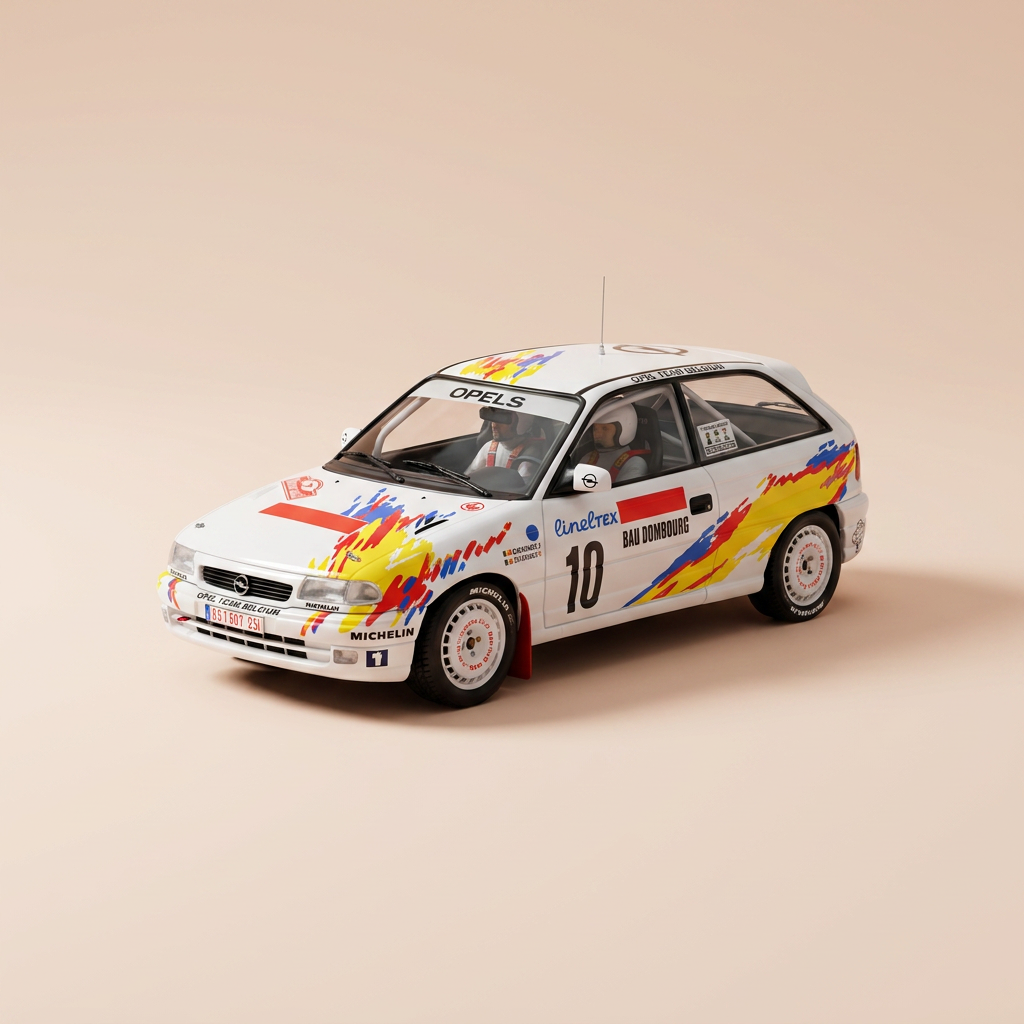 Opel Astra GSI 16V weiß, gelb und rot Nummer 10 - Rallye Monte-Carlo 1993