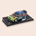 Voiture miniature - Ford Focus WRC bleue, rouge et verte? numéro 3 - rallye de Suède de 2010