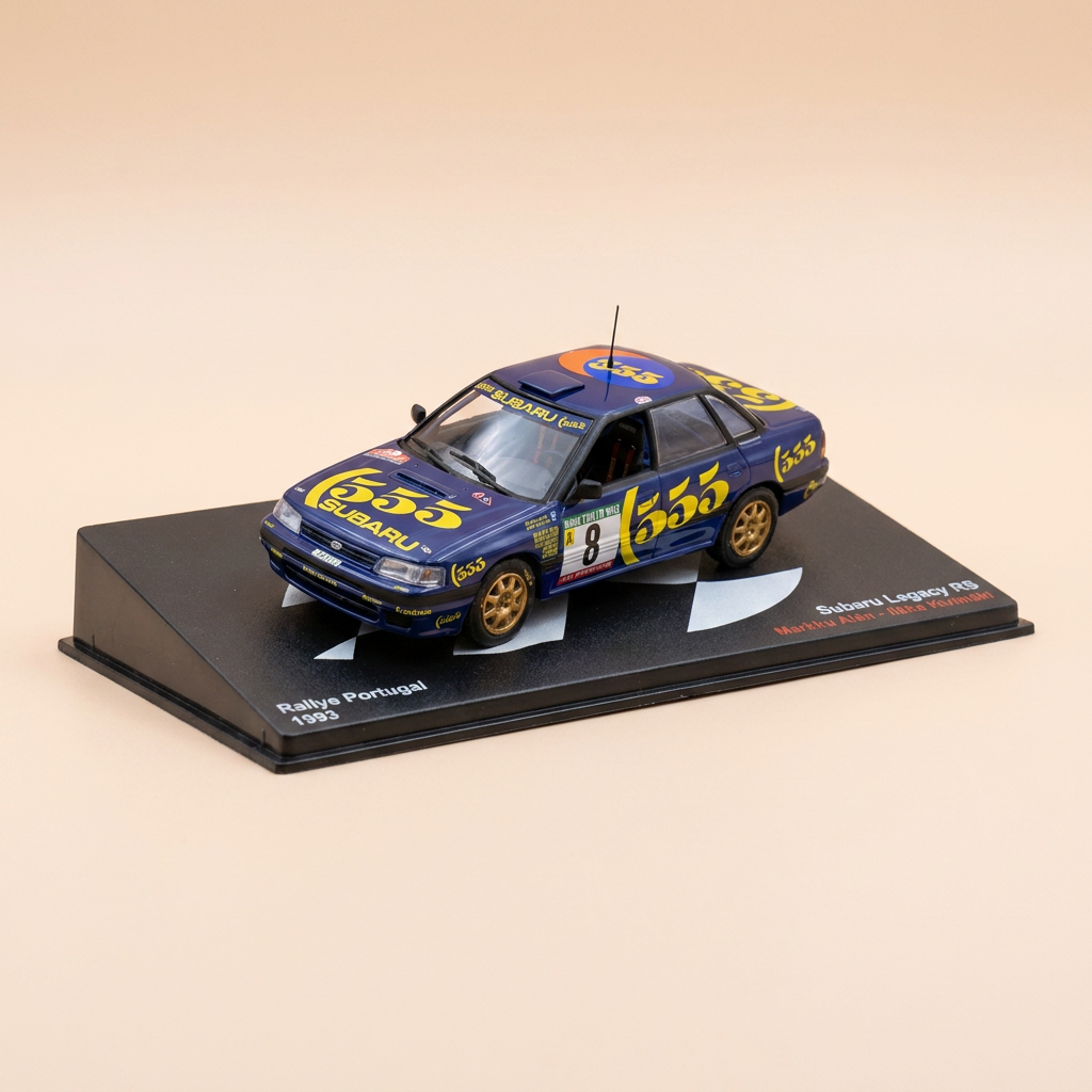 Subaru Legacy RS bleue numéro 8 - rallye du Portugal de 1993