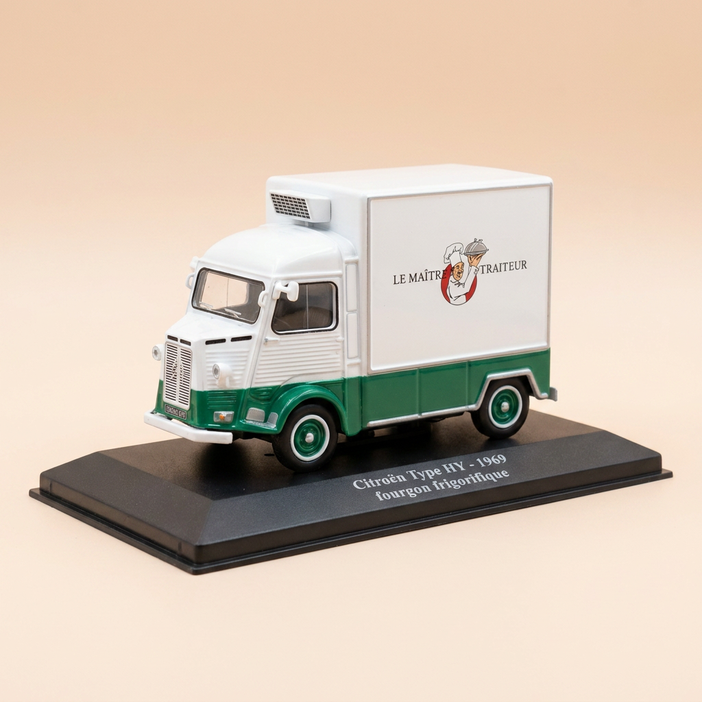 Citroën type HY wit en groen van 1969 - gekoeld vrachtwagen (de meester cateraar)