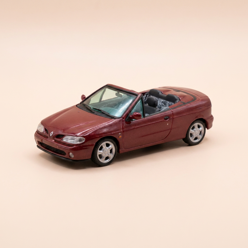 Voiture miniature - Renault Mégane Cabriolet bordeaux - VITESSE (coffret boite carrée)