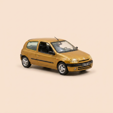 Voiture miniature - Renault Clio marron/ocre 98 - VITESSE (coffret boite carrée)