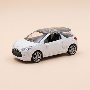 Voiture miniature - Citroën DS3 Racing blanche et toit gris - Mondo Motors