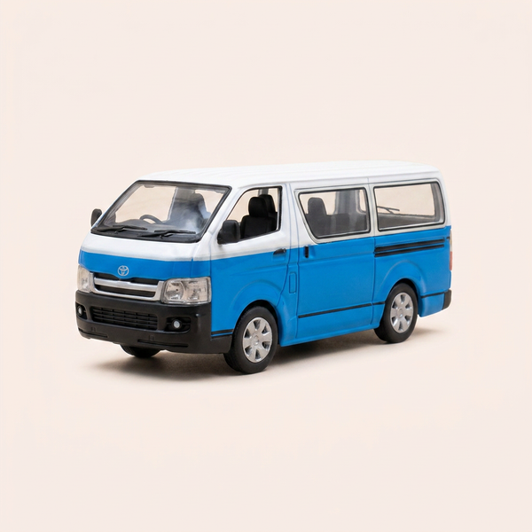 Fourgon Toyota Hiace bleue et blanc de 1994 (Taxi à Luanda en Angola)