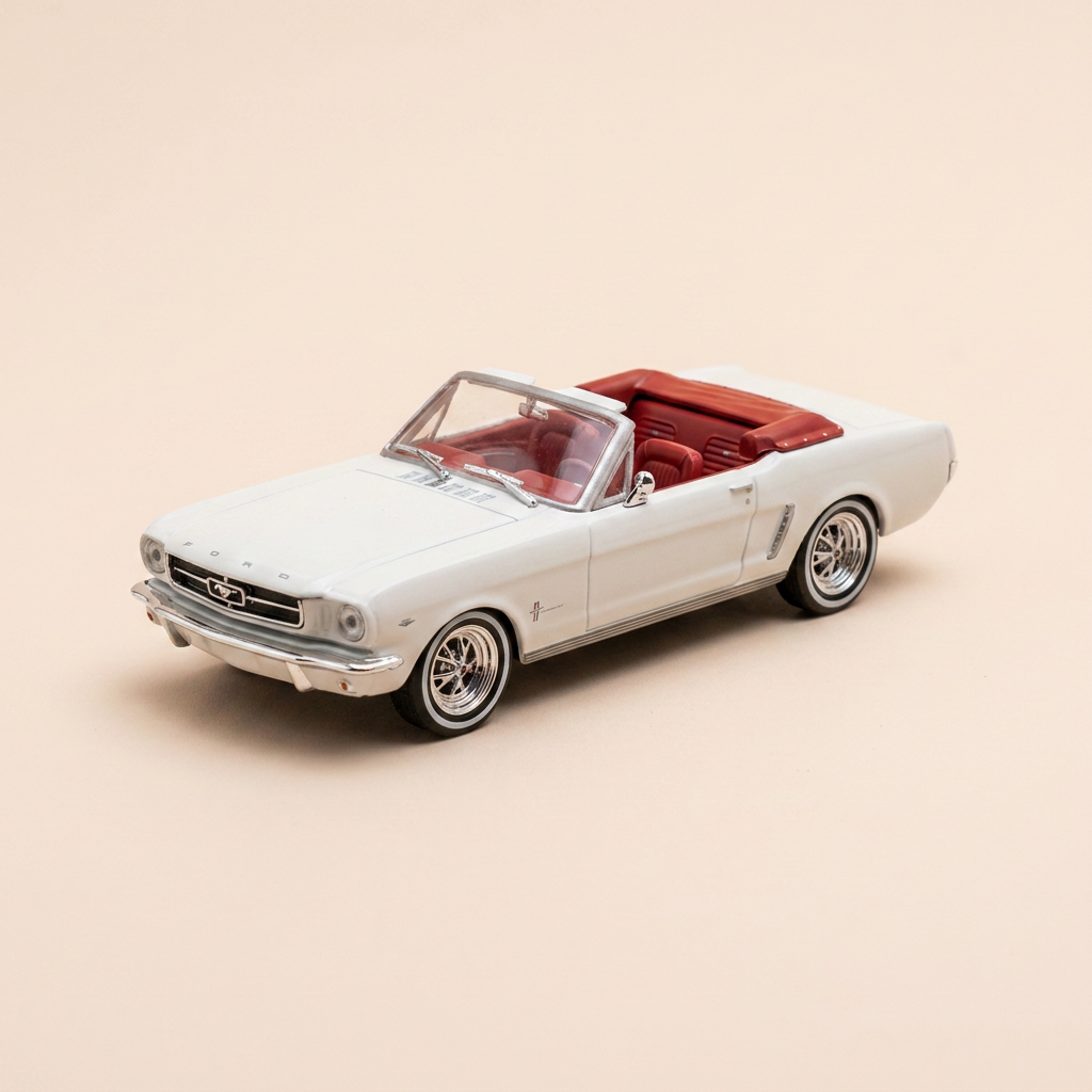 Ford Mustang convertible blanche de 1964