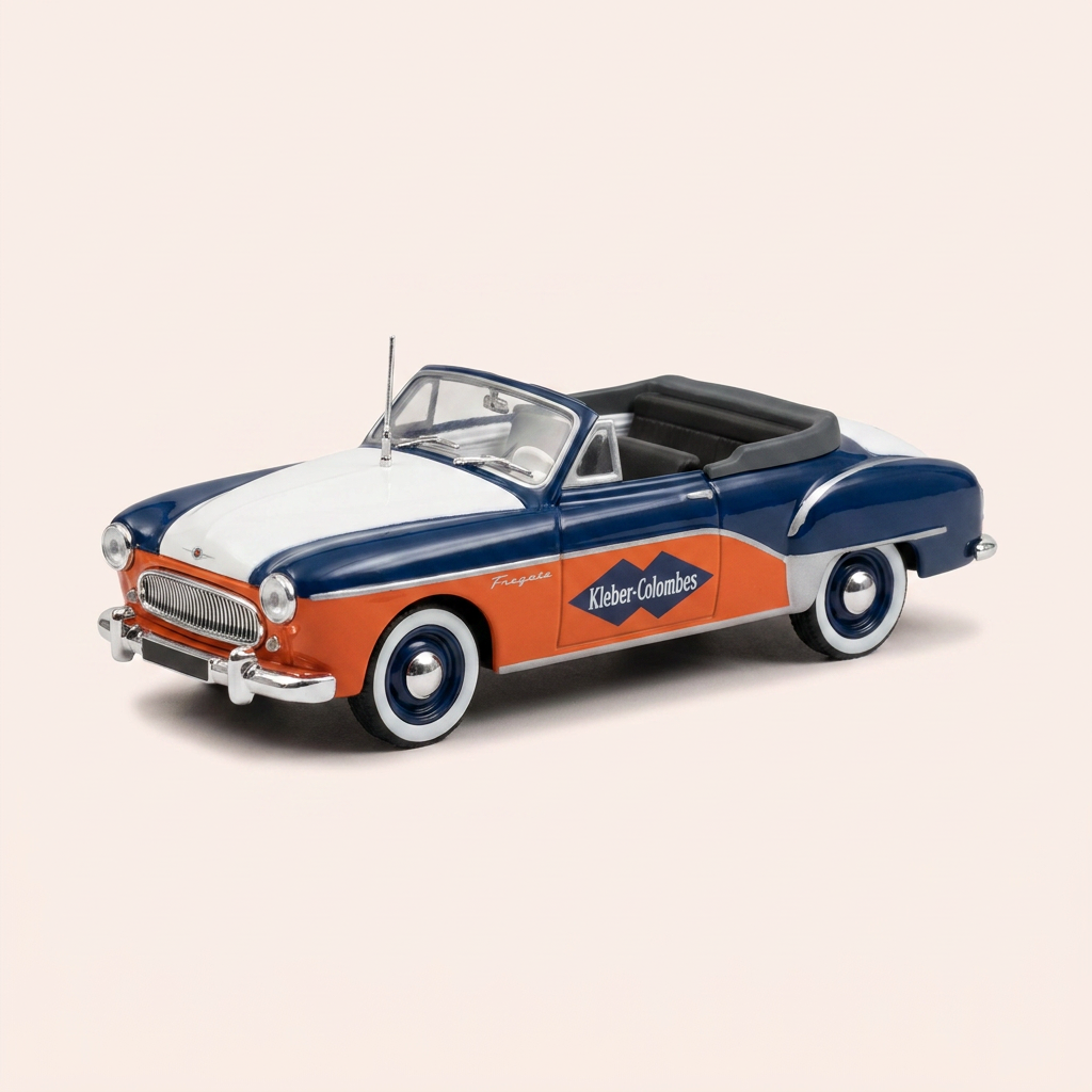 Renault Frégate "Chapron" wäit, blo an orange - KLEBER-COLOMBES