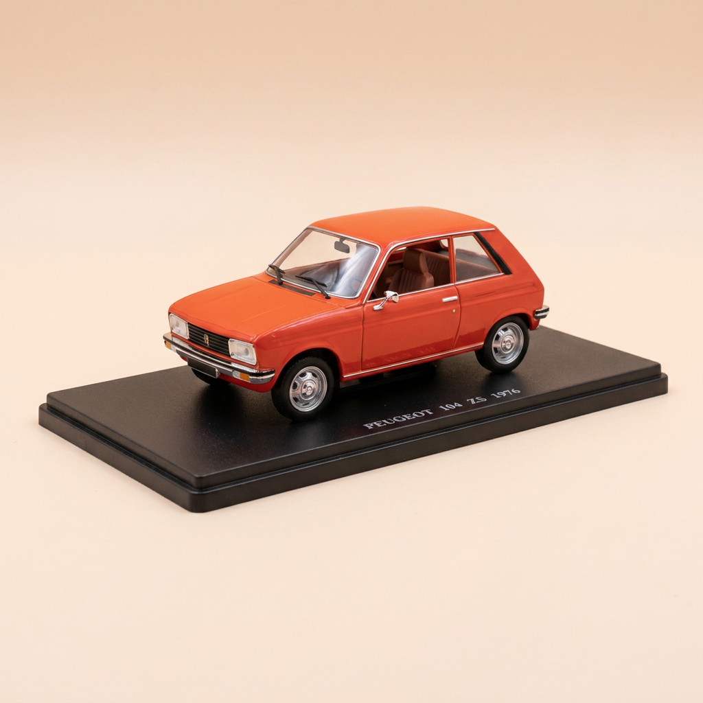Peugeot 104 ZS orange de 1976 (échelle: 1/24ème)