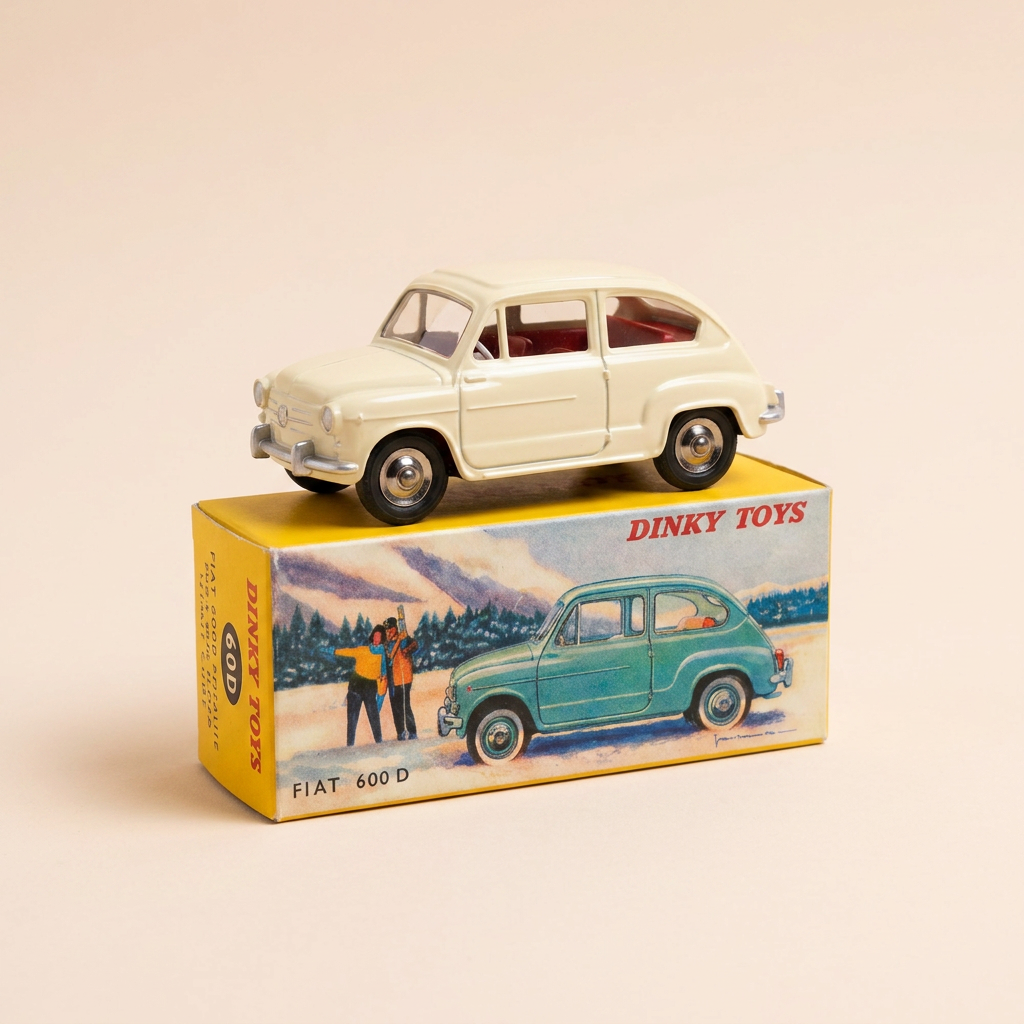 Fiat 600D Crème Dinky-Toys (Atlas Edition) - Nr 520