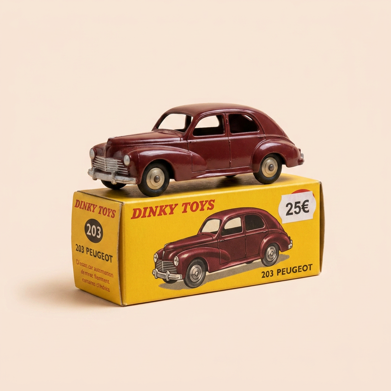Peugeot 203 bordeaux Dinky-Toys (éditions Atlas) - N°24 R