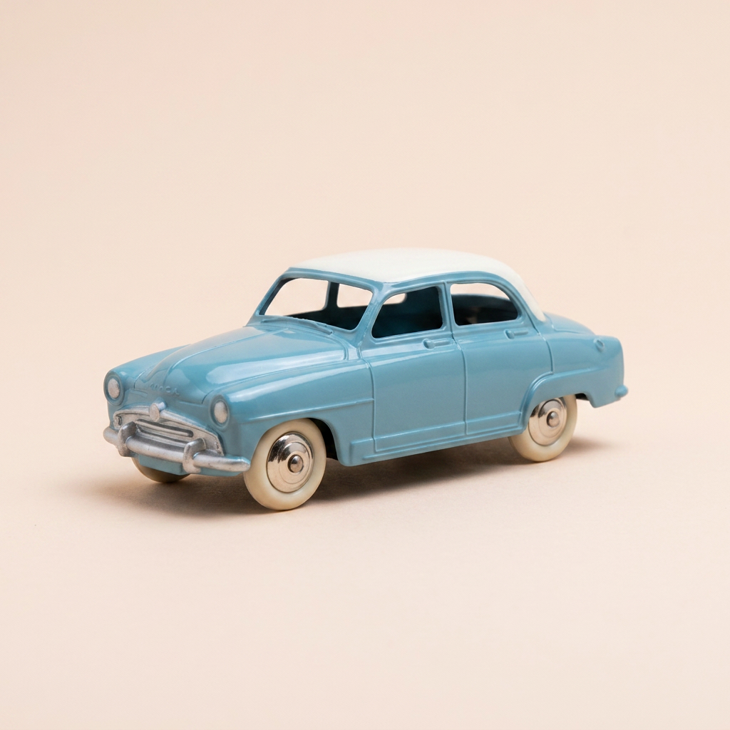 Simca 9 Aronde gréng mat wäissem Dack Dinky-Toys (Atlas Edition) - N°24 U