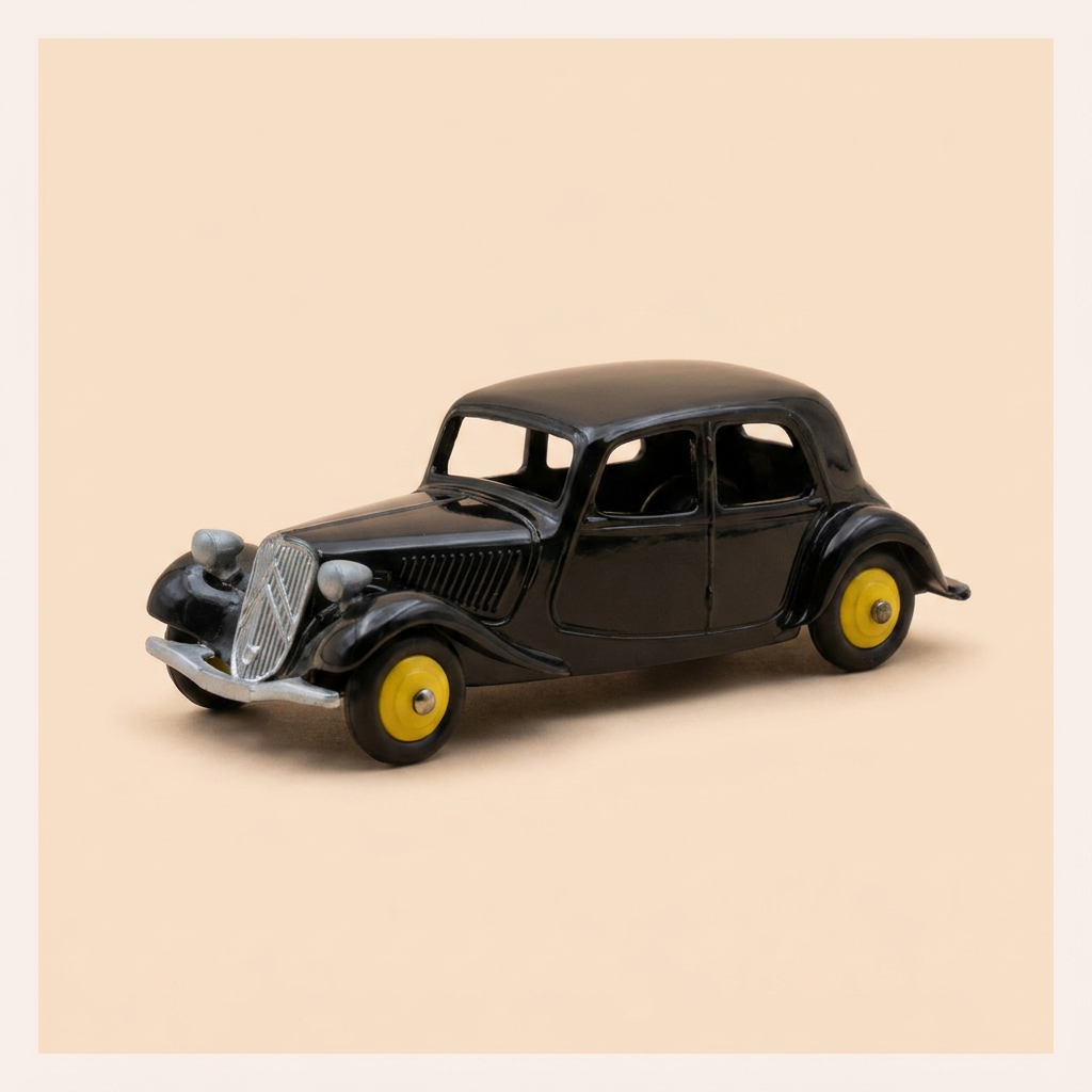 Citroën Traction 11 BL Black (with bright yellow wheels) Dinky-Toys (Editions Atlas) - N°24 N