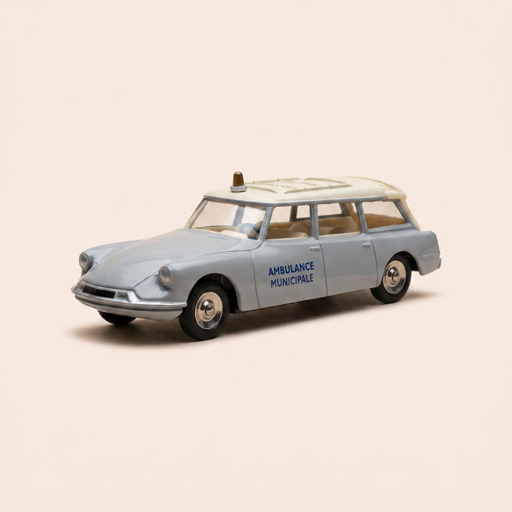 Citroën ID 19 grau und beige Dach AMBULANCE Dinky-Toys (Atlas Ausgaben) - N°556