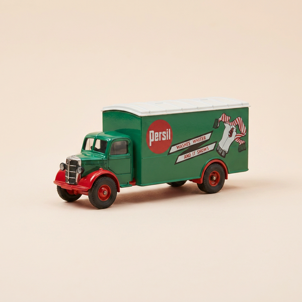 Camion Bedford O series Van vert et toit blanc avec publicité pour la lessive PERSIL - CORGI référence 822/1