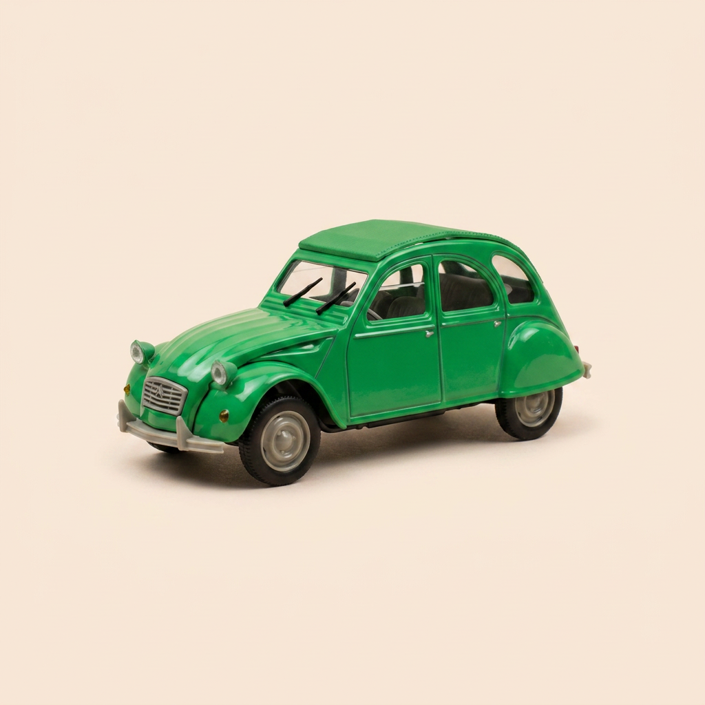 Citroën 2 CV 6 verte et toit vert - Norev (sous blister)