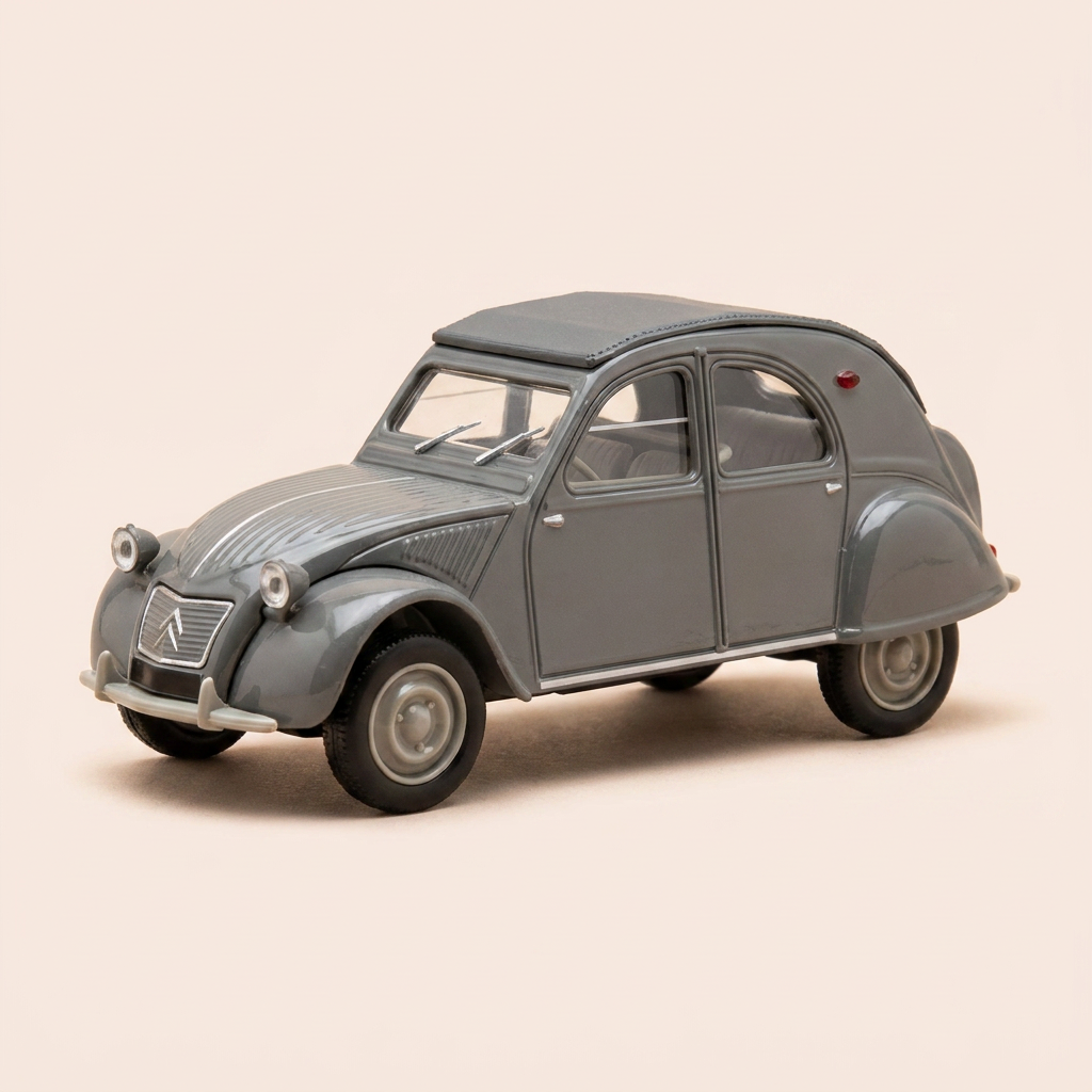 Citroën 2 CV AZL grise foncée avec coffre malle - Norev (sous blister) - 1606 FL 75