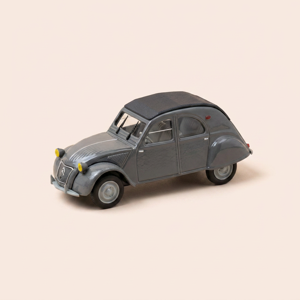 Citroën 2 CV AZLP grau mit dunkelblauem Verdeck - Norev (in Blister) - 143742